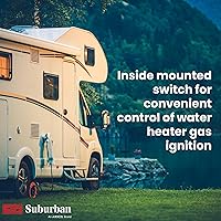 Vista 3 de Suburban Interruptor de pared ON/OFF único para calentador de agua - Interruptor de pared interior para RV para control y operación de los modelos