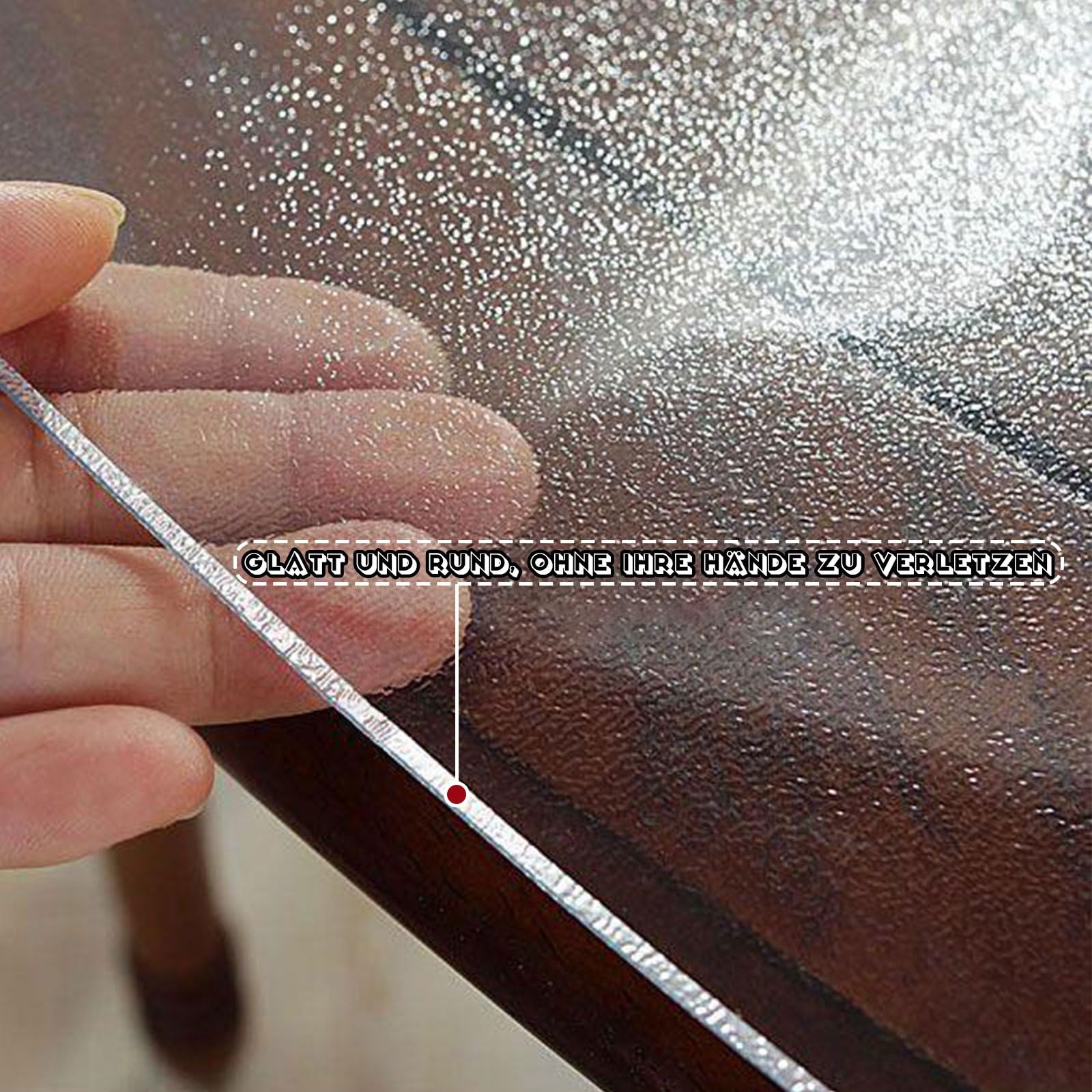 Tischfolie Transparente Mattiert Runde Tischdecke Wasserdicht Anti-Hot Fettdicht Schutzfolie Abwaschbar Pflegeleicht Tischmatte Rutschfest Langlebig Vielseitig für Zuhause Couchtische Esstisch