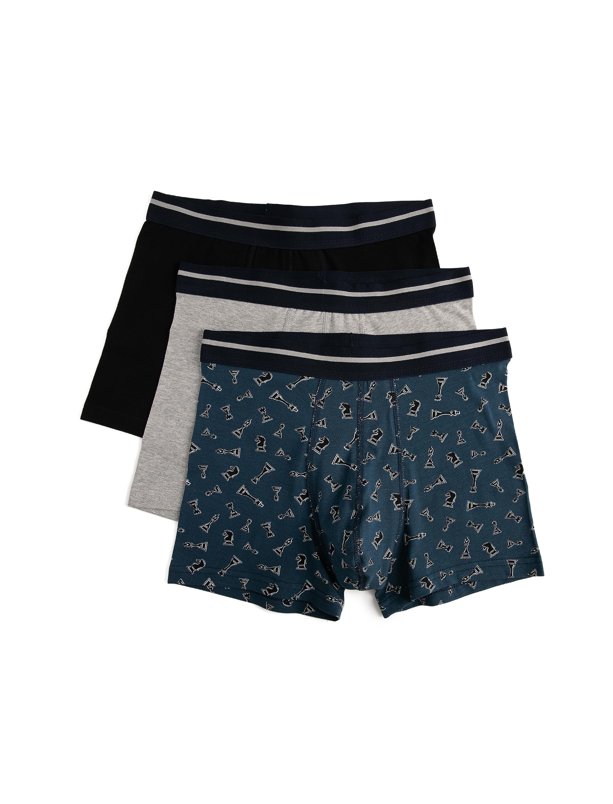 3'lü Boxer Seti Oyun Baskılı Çok Renkli