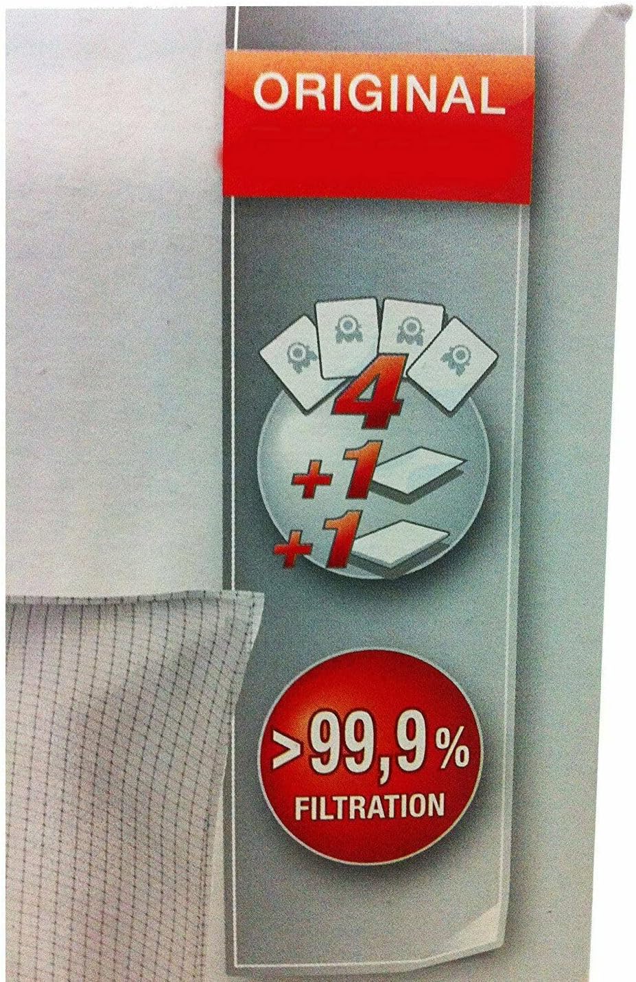 Miele Original GN AirClean 3D Efficiency Vacuum Cleaner Bags for Miele Classic C1, Complete C2/C3, and S2/S5/S8 Vacuum Cleaners, Pack of 4 Dust Bags and 2 Filters – 10123210