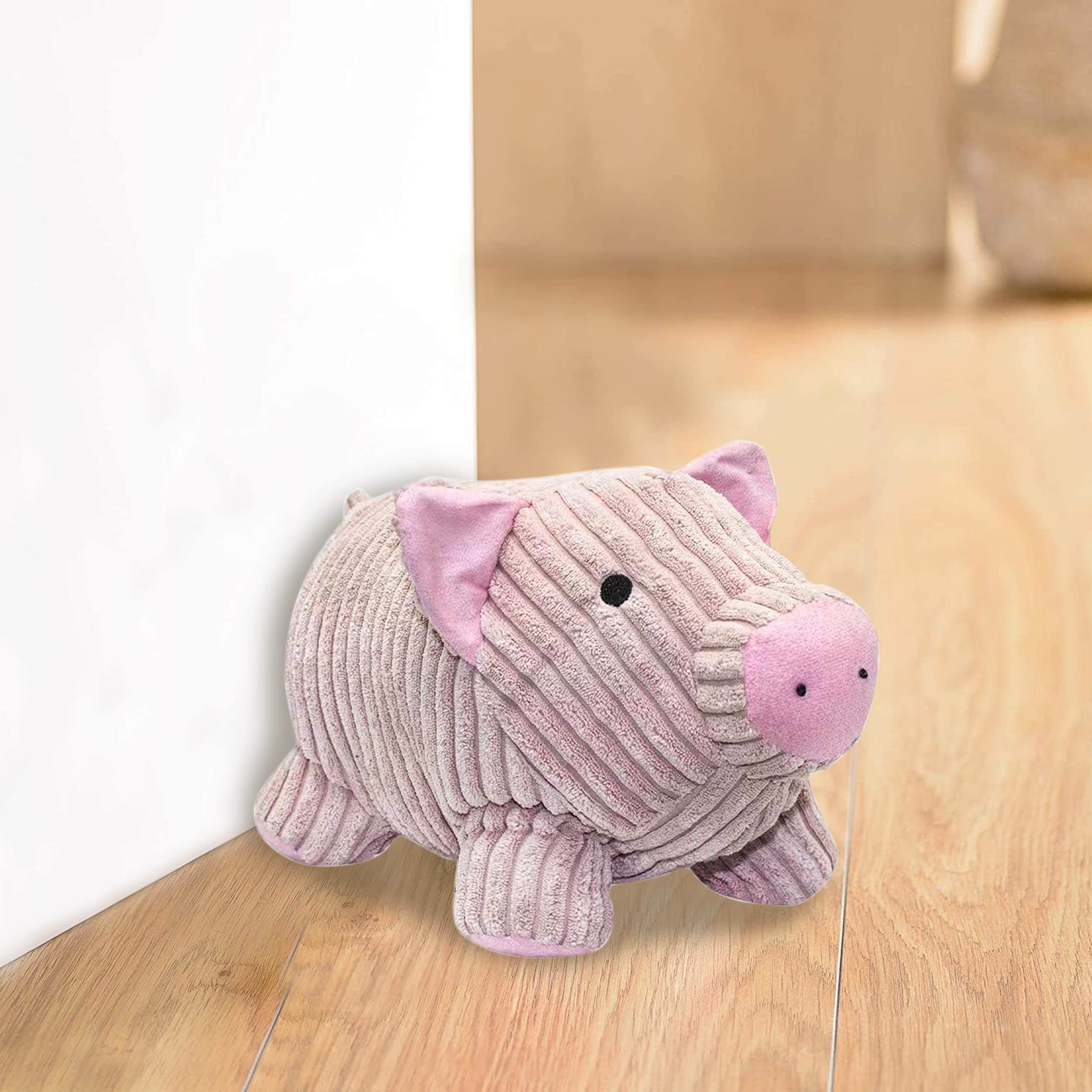 El Tope para Puertas Suelo con diseño de Cerdito Feliz de BESCH combina funcionalidad y estilo para el hogar.