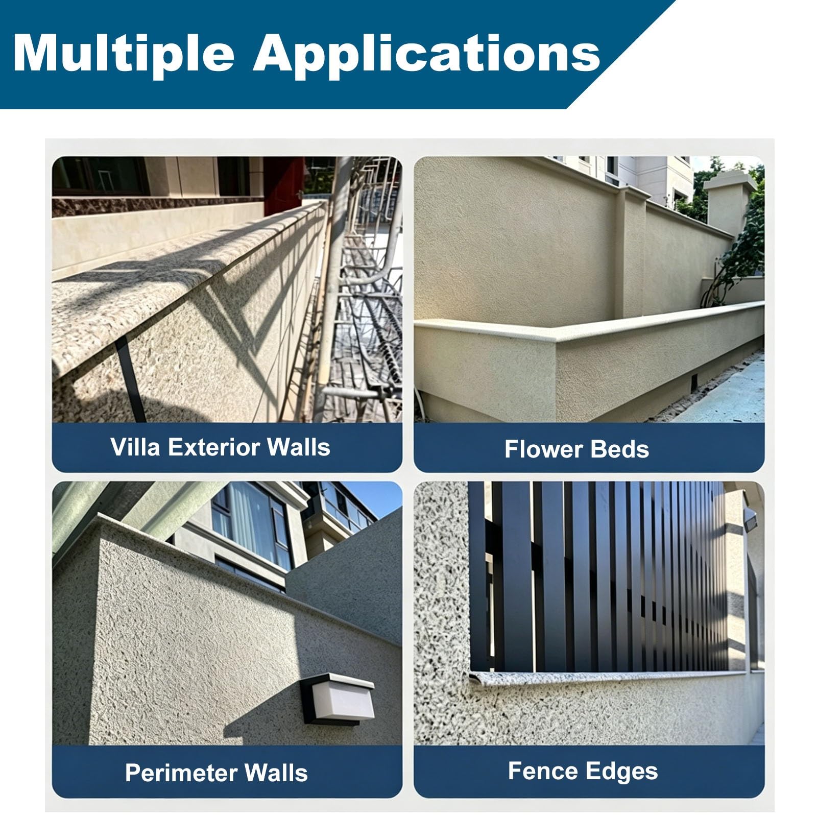 Protector goterón lluvia, moldura protección pared exterior, W80mm | Banda impermeable para alféizar ventana, evita daños humedad, reflujo agua, hormigón, azulejos(L2.2m (7.2ft))