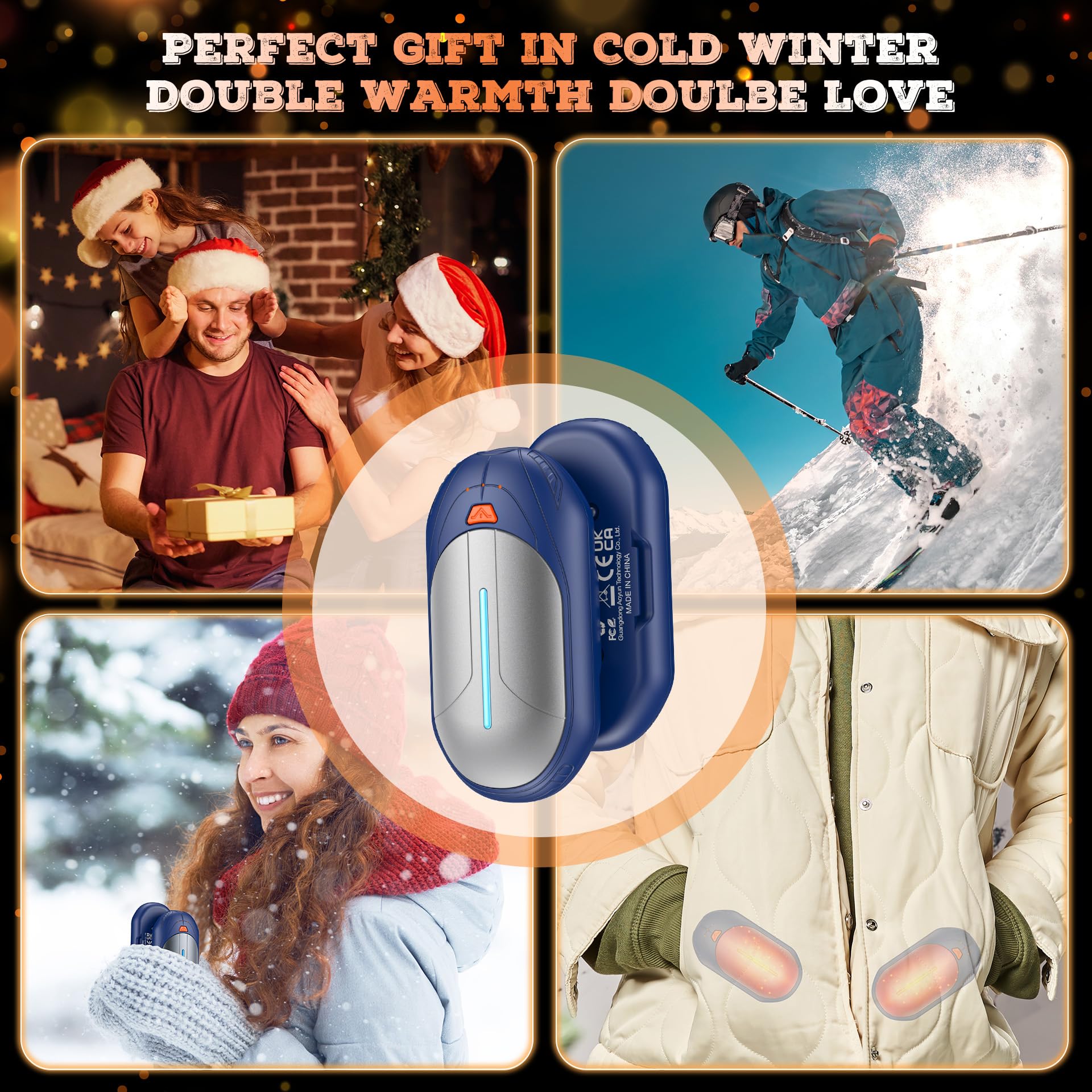 Scaldamani Elettrico Ricaricabile 2 In 1 - 6000mAh, 3 Temperature, Portatile Per Sci, Ufficio, Regalo - Foto 12