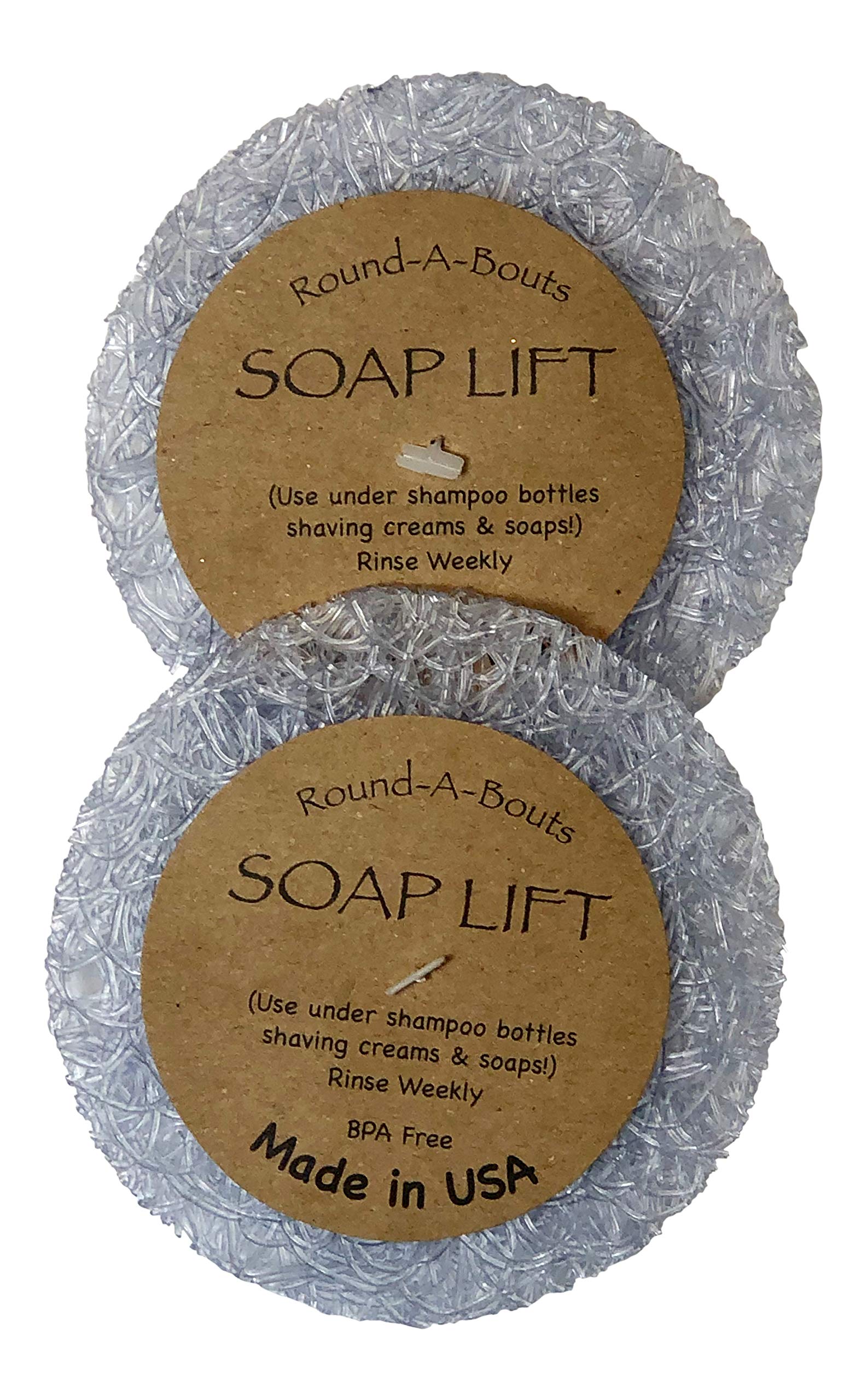 Soap Lift Round-About Soap Dish Soap Protector Two Pack (Crystal)