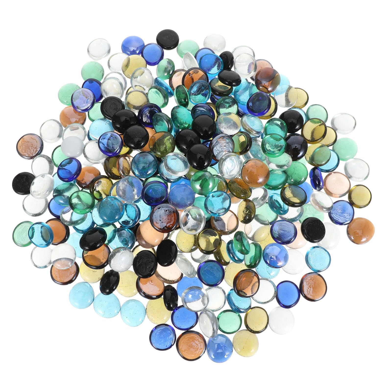 Glassteine ​​– 1,8 kg Bunte Glassteine ​​als Edelsteine ​​für Aquarien, als Kies für Fischbecken, als Vasenfüllung, für Bastelarbeiten und als Dekoration