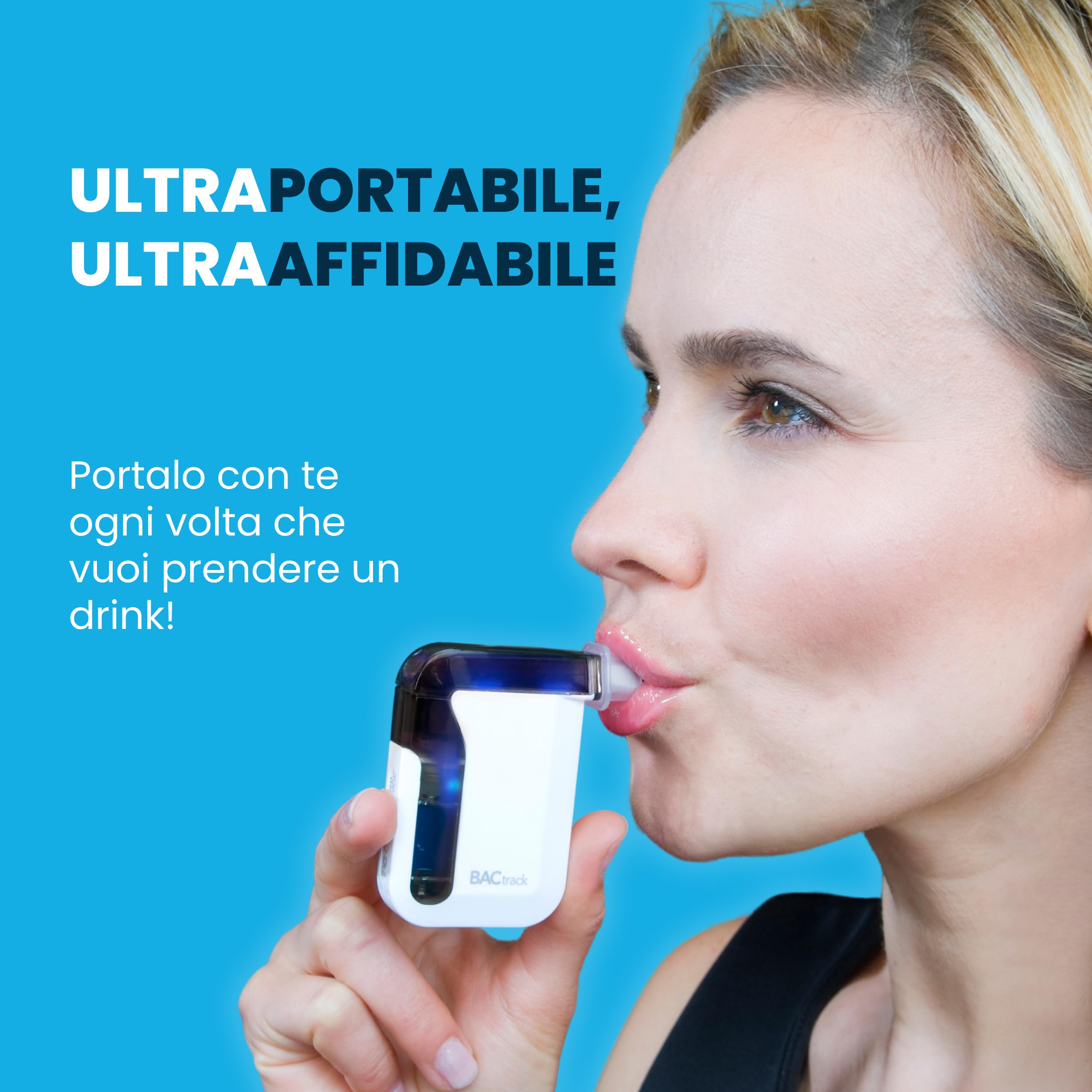 BACtrack, Etilometro per Smartphone BACtrack Mobile, Precisione di Livello Professionale, Connettività Wireless con Dispositivi Apple iPhone, Android Google e Samsung