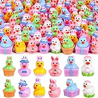 Vista 14 de 120 piezas de mini patos de resina para el día de San Valentín, letras rojas, rosas y blancas, diminutos patos de resina a granel, pequeñas figuras