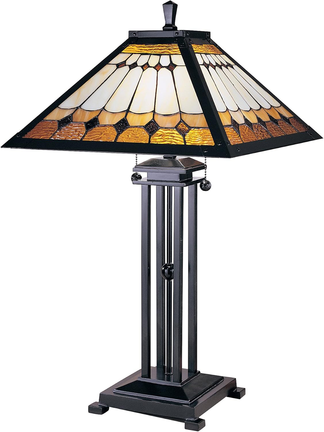 Frее Shірріng 🛒 Dale Tiffany TT100131 Mission Table Lamp, Mica Bronze and Art Glass Shade