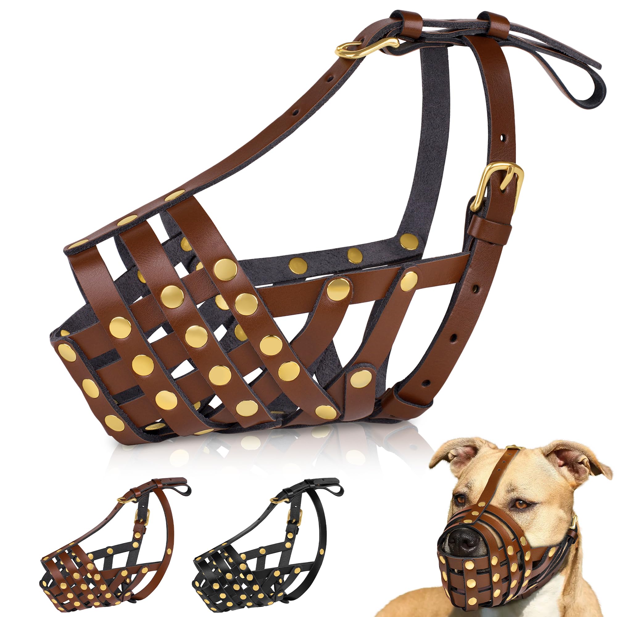 OOPSDOGGY Pitbull Dog Muzzle for Large Dogs