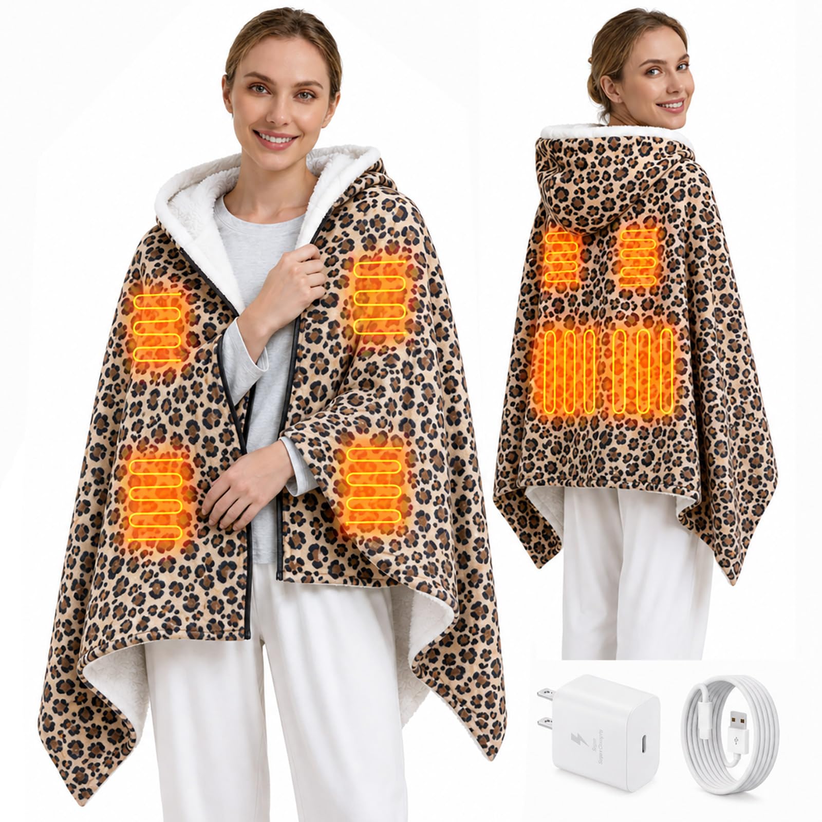 CZZDERAM USB Hoodie Blanket