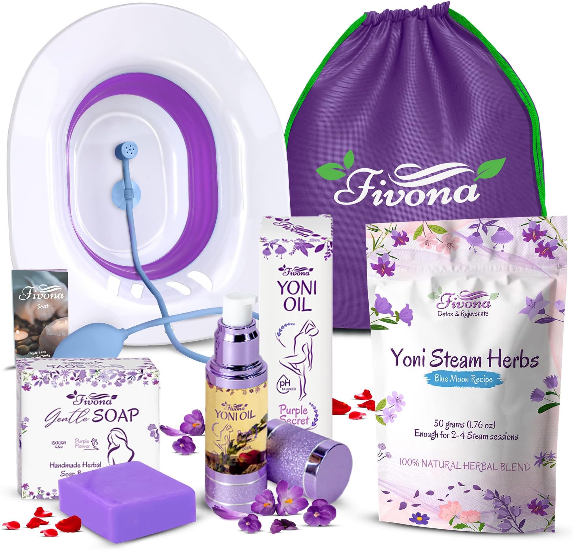 FIVONA Yoni Care Kit 4 in 1 pH Balanced Natural Yoni Oil