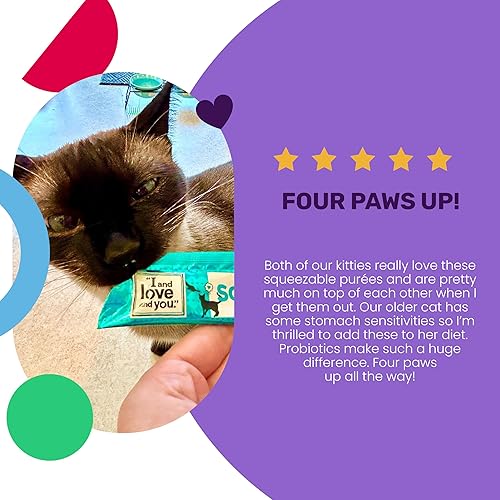 Miniatura 4 de "I and love and you" Treat Meow Digestion Support, Lickable Cat Treat, receta de pollo