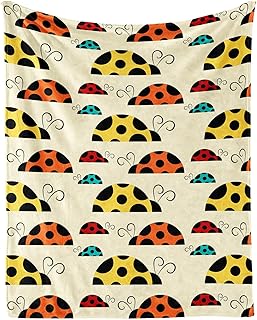 CaomeiWu Ladybug Throw Blanket, 60