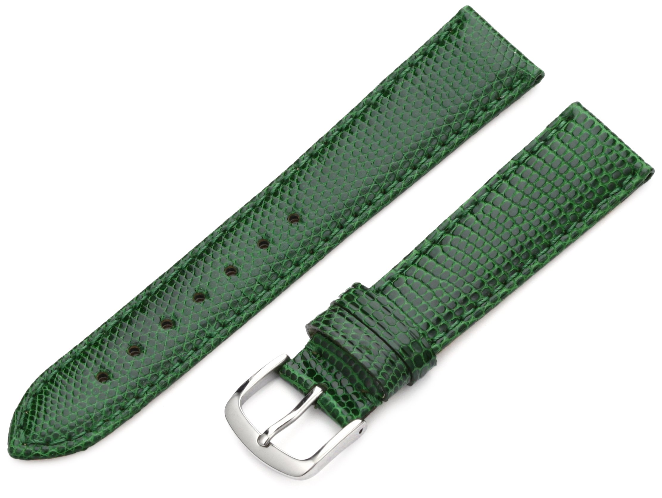 Hadley-RomaWomen's LSL715RA 150 15-mm Black Genuine Java Lizard Watch Strap