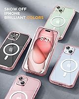 Vista 650 de Miracase Funda magnética para iPhone 14 de 6.1 pulgadas, protector de pantalla de vidrio templado integrado + protector de lente, compatible