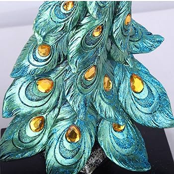Amazon.co.jp: 孔雀 クジャク 置き物 玄関置物 本物そっくり 癒し