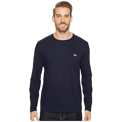 Lacoste Long Sleeve Pima Jersey Crew Neck T Shirt Men