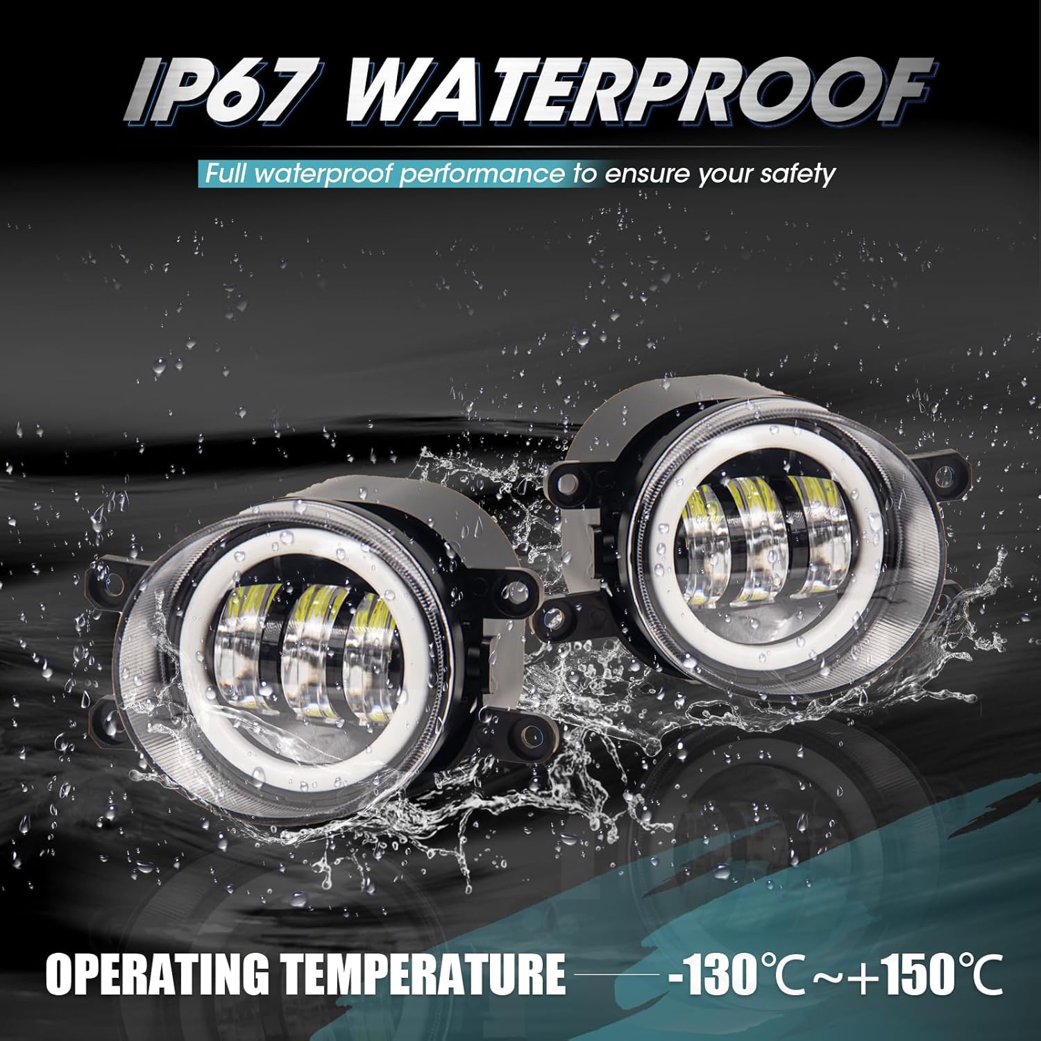 Driving LED Fog Lights for 2011-2013 CT200h, 2011-2014 IS250/350 Toyota 4Runner Avalon Camry Highlander Rav4 Matrix Prius LED Fog Light Replacement -1 Pair (Includes DRL)