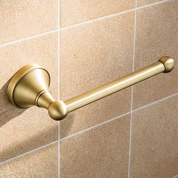 Flybath Toilet Paper Holder Brushed Brass Antique Wall Mounted for Bathroom