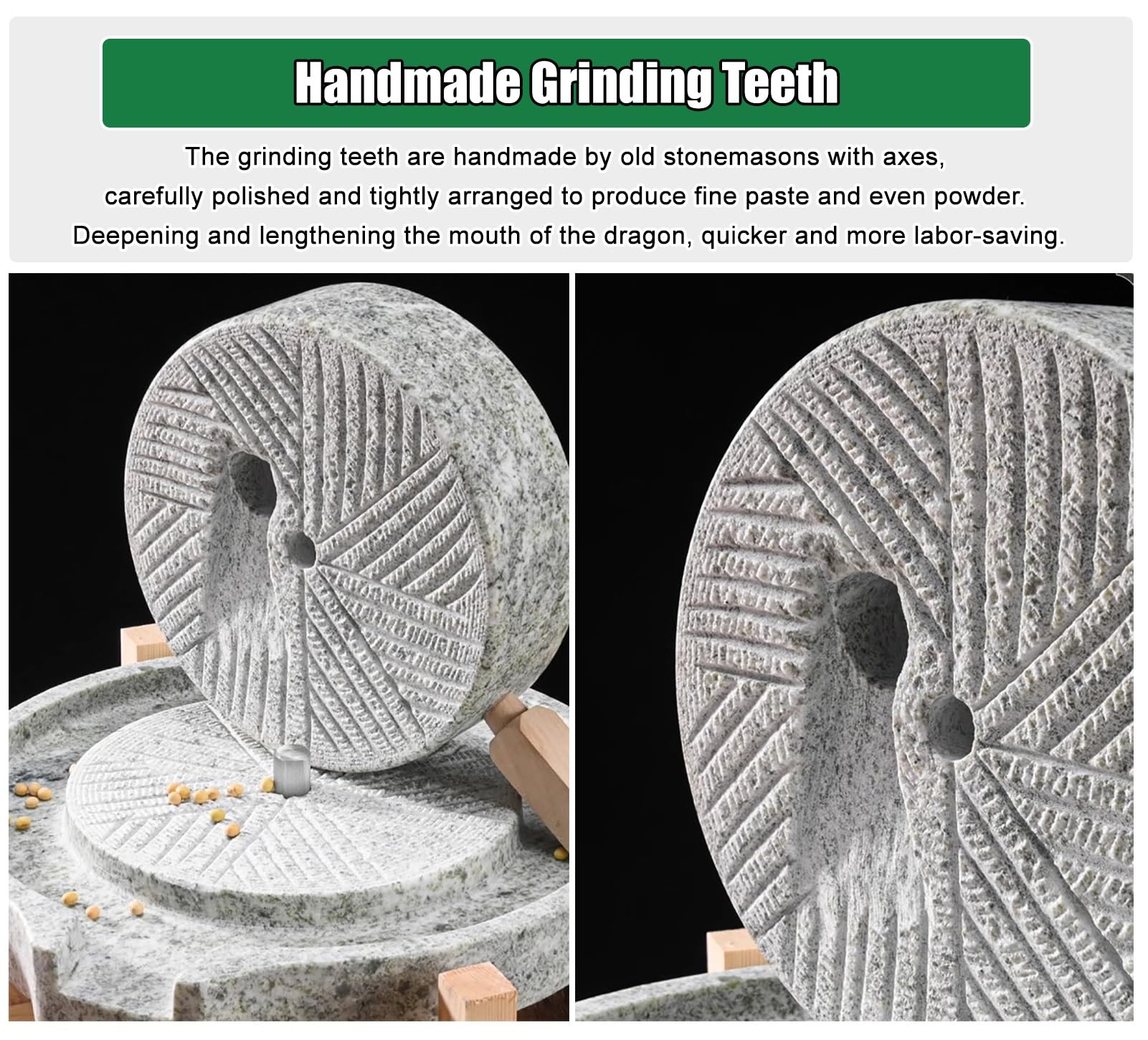 Amazon.co.jp: 石臼 家庭用手穀物ミル石粉砕機, ヘビーデューティ