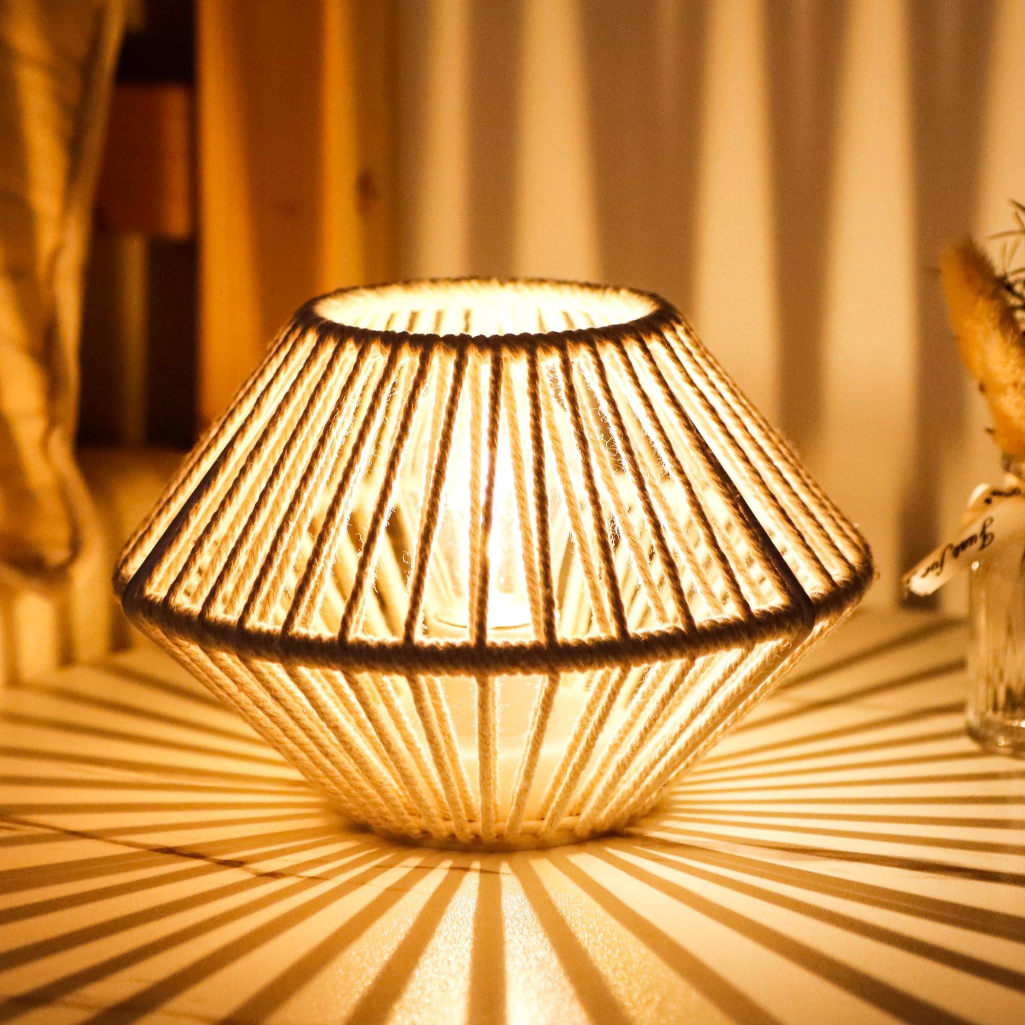Draadloze Tafel Lampen Set Van 2 Met Feeënverlichting - Kooi Vorm Voor Binnen En Buiten