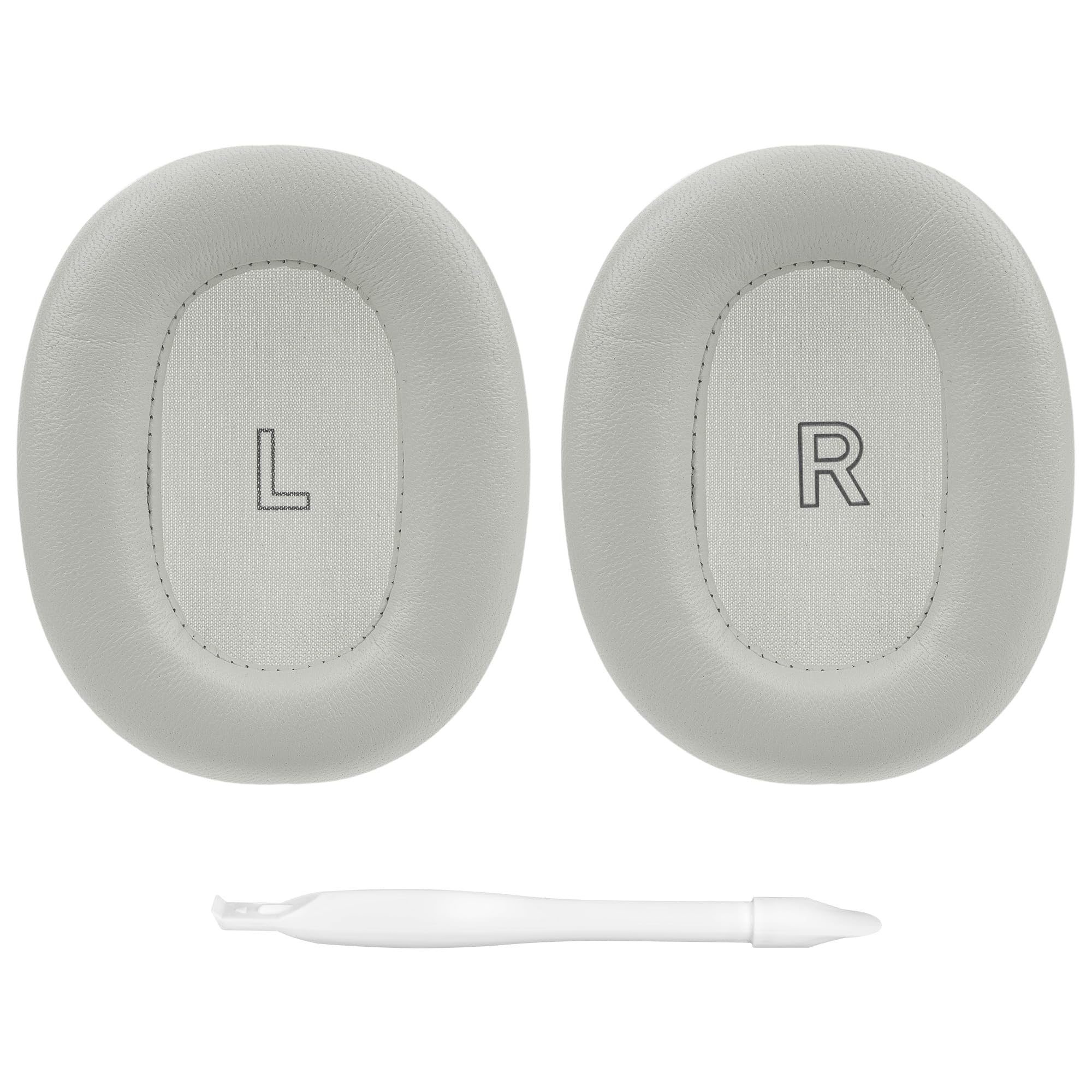 Geekria Elite - Cuscinetti auricolari di ricambio in pelle di pecora per cuffie Bang & Olufsen Beoplay H95, parti di riparazione (grigio)
