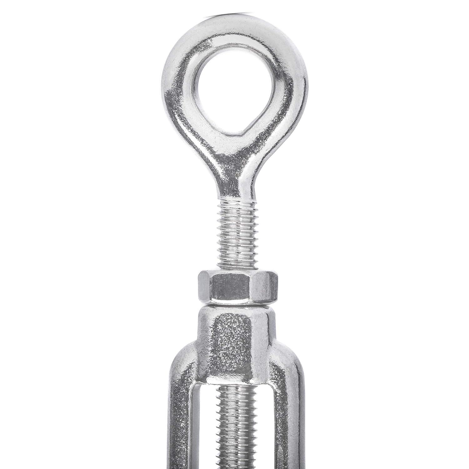 Open-Body Stainless Steel Jaw & Eye 3/16” x 2-1/4” Turnbuckles for Tensioning Cable or Rope, T316 Marine Grade - Image 3