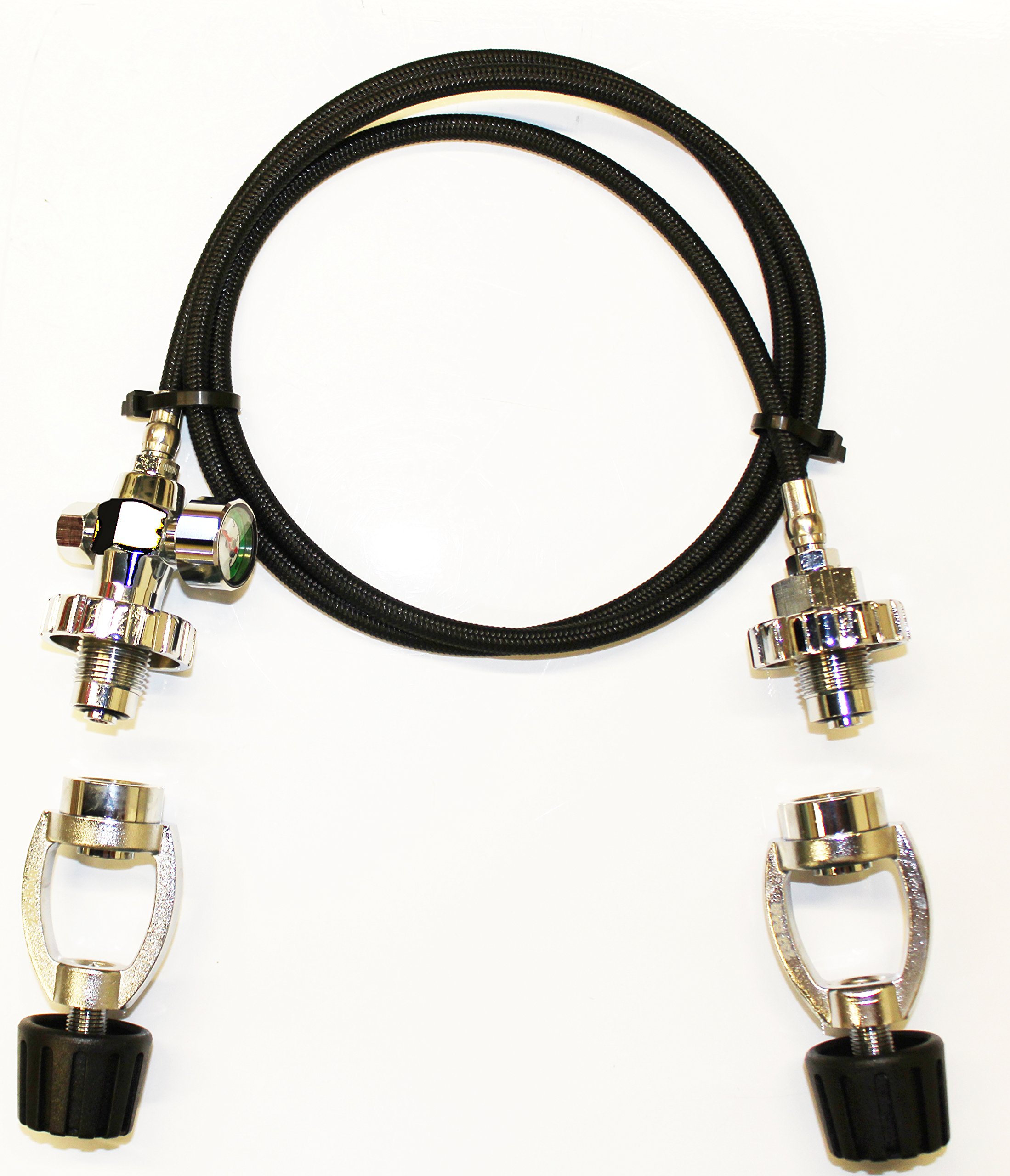 H2ODYSSEY Complete Scuba Transfill Hose Set Cylinder Equalizer DIN or