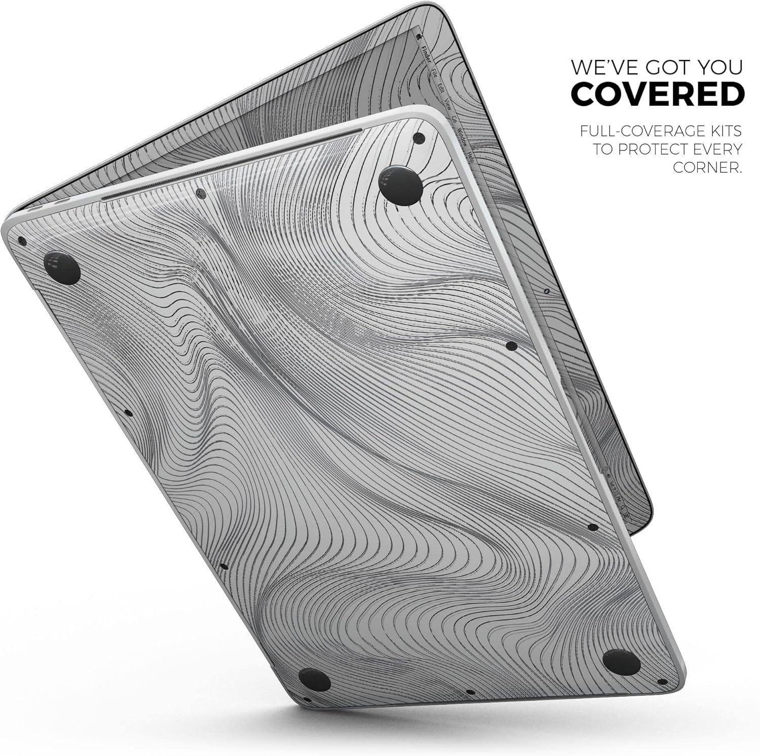 DesignSkinz - Abstract Silky Stripes - Full-Body Wrap Protective Decal Skin Kit Compatible with MacBook 13" Pro M1 (A2338)