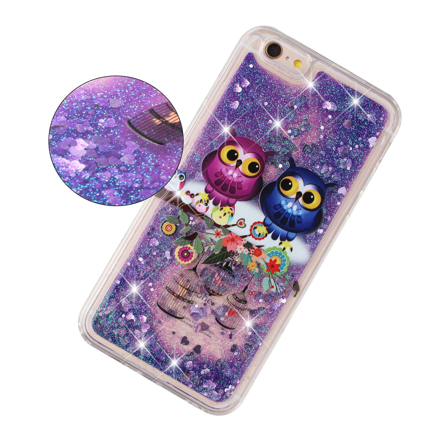 Funda Iphone 8 Plus Protección 3 En 1 Funda IPhone 7 Plus/8 Plus Con Purpurina - TPU Antigolpes, 3 En 1, Verde Brillante Funda Decorativa Purpurina