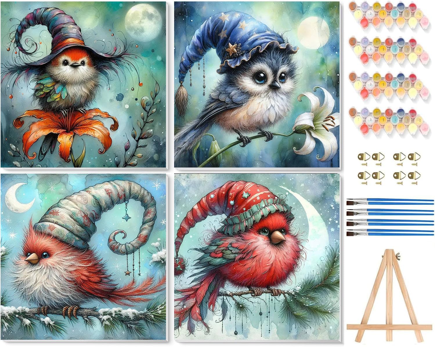 Christmas Paint by Numbers Kit - Beginner Friendly -15