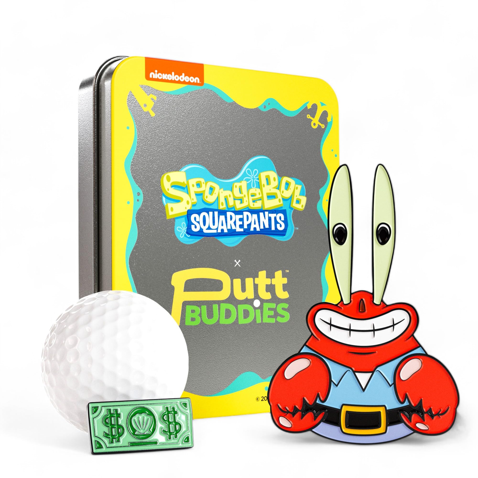 PuttBuddies Spongebob Collectible Divot Tool with Ball Marker | Officially Licensed Spongebob Golf Accessories | Premium Magnetic Golf Gear | Fun &