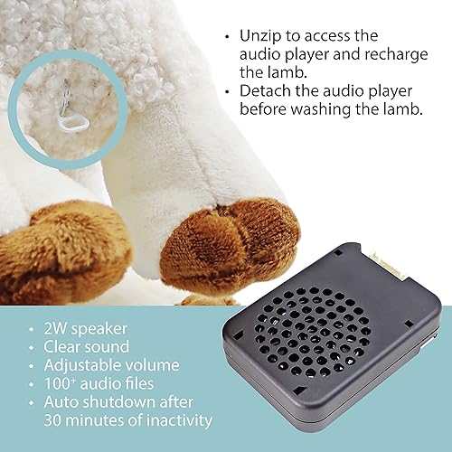Miniatura 7 de My Little Lamb - Cordero cantante con Biblia de audio, historias y canciones (3+), animal de peluche musical para bebé, juguete cristiano para niños
