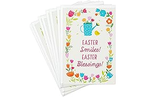 DaySpring Pack of Religious Easter Cards, Easter Smiles (8 Cards with Envelopes)