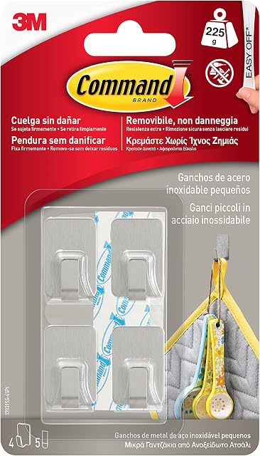 Command 17031SS Stainless Steel Hook, Silver