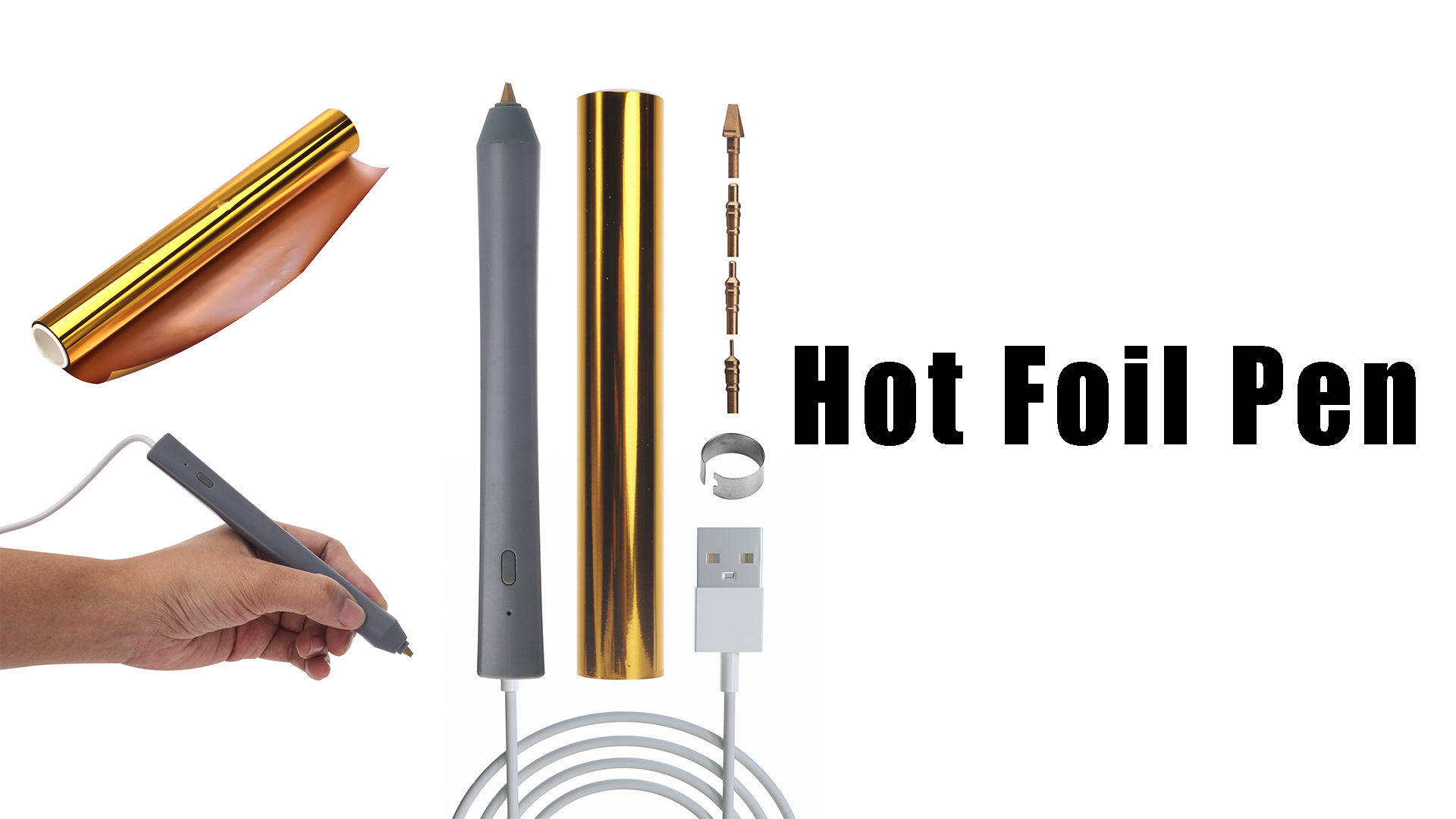 Amazon.com: Foil Quill Pen Starter Kit with 4 Size Metal Tips &1pc