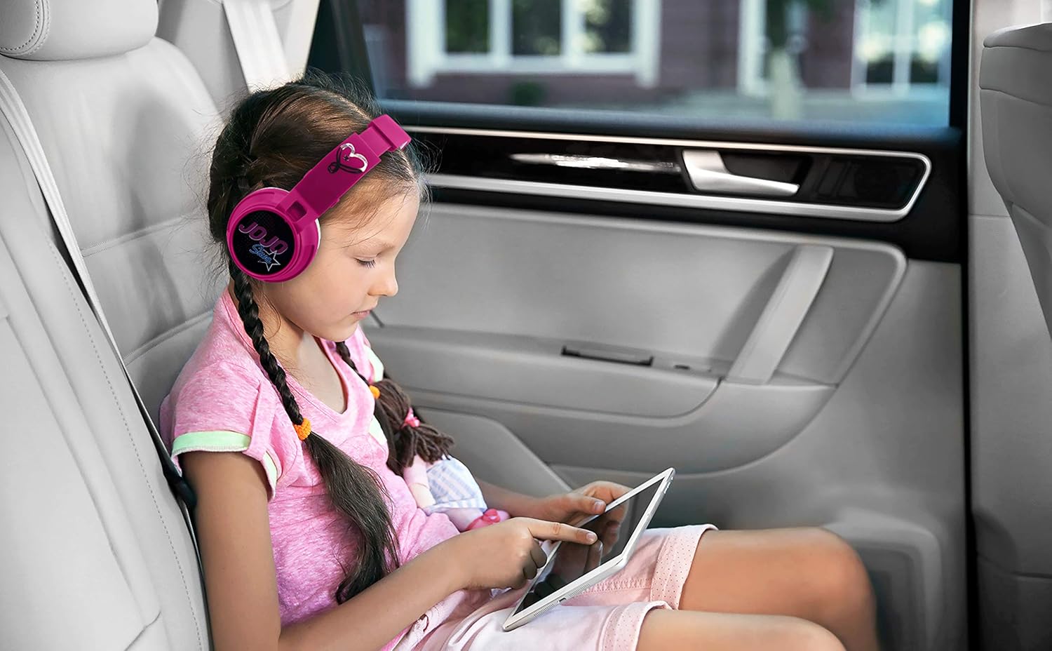 Bеѕt Dеаl Prоduсt JoJo Siwa Kids Bluetooth Headphones for Wireless Rechargeable Foldable Bluetooth Headphones with Microphone Kid Friendly Sound and Bonus Detachable Cord