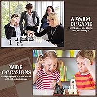 Vista 5 de Sumind 32 Pcs Chess Pieces Only Plastic Chessman Set for Replacement of Missing Pieces Pawn 95 Mm/ 3. 7 Inch King's Height Tournament Chess Set with