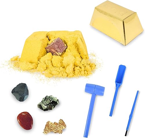 Sunny Days Entertainment Kit de excavación de oro, juguete de ciencia misteriosa para niños, recuerdo de fiesta, bolsas de regalo, regalo del día de