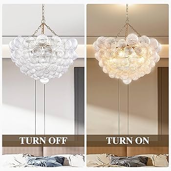Bubble Chandeliers,Hand Blown Murano Bubble Flush Mount Ceiling
