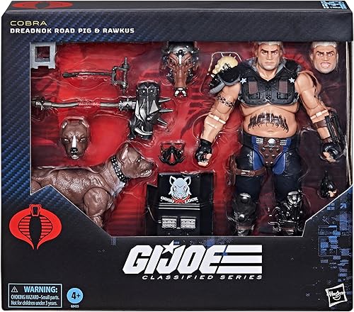 Miniatura 2 de G.I. Joe Serie clasificada #135, Dreadnok Road Pig & Rawkus, figura de acción coleccionable de 6 pulgadas con figura de Pit Bull para perros y 10