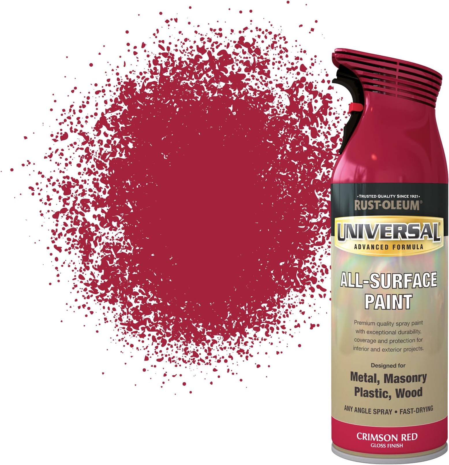 400ml Universal Spray Paint Aerosol - Crimson Red Gloss