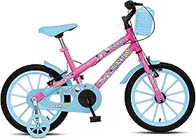 Colli Bike, Bicicleta Aurora Fest, Aro 16, Com Freios V-Brake, Com Rodas de Apoio, Capa Corrente e Cestinha