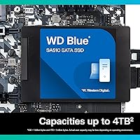 Vista 3 de Western Digital 1TB WD Blue SA510 SATA Disco duro SSD interno de estado sólido – SATA III 6 Gb/s, 2.5"/7mm, hasta 560 MB/s – WDS100T3B0A