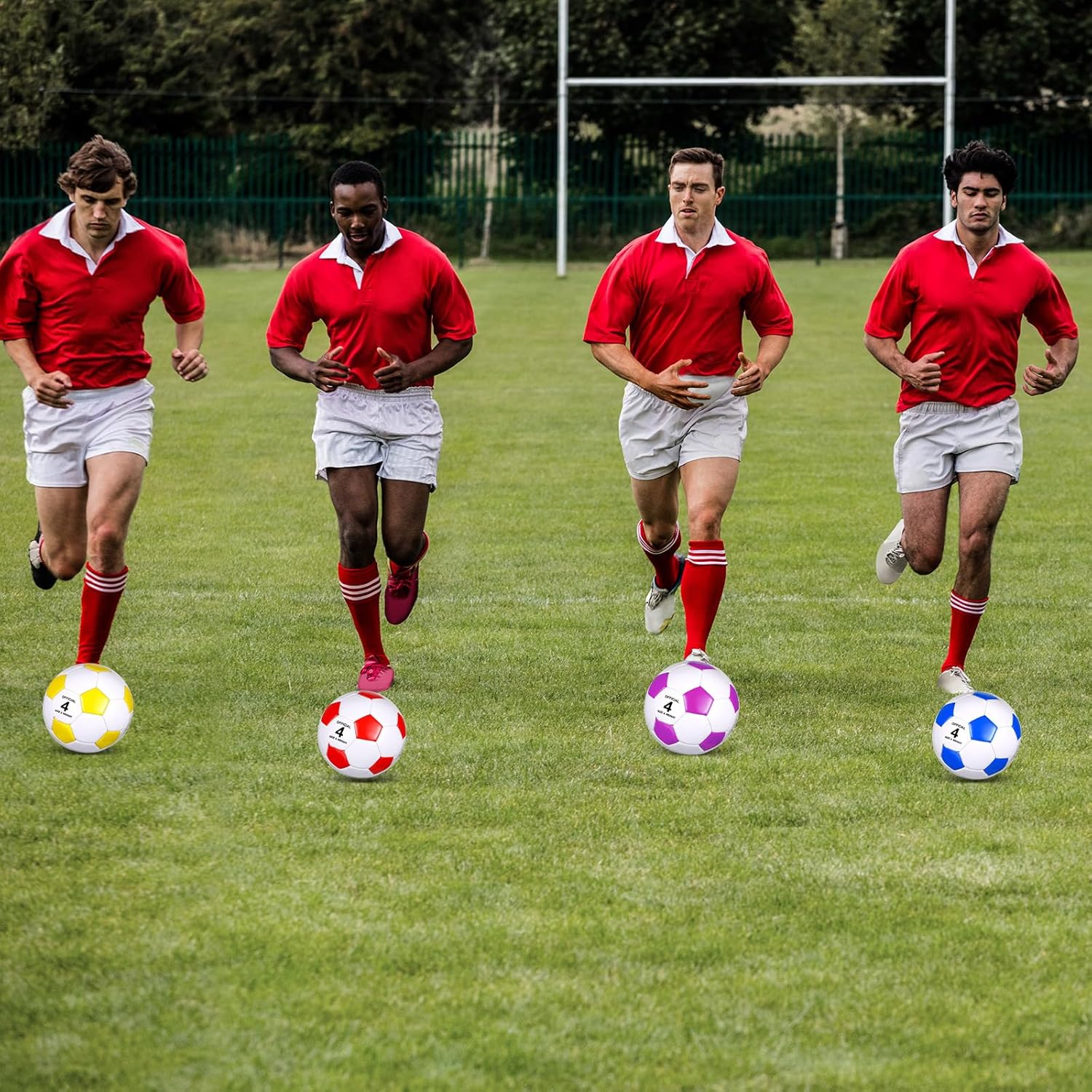 6 Pcs Soccer Ball Bulk Size 5/4/3 Deflated Soccer Balls with Pump for Youth Adult Game Training Practice Football for School Sports Game Birthday Gift Party - Image 6