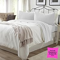 Vista 24 de Great Bay Home Cotton Jersey Knit Twin Sheet Set - Ultra-Soft, Stretchy, Heathered Melange Denim Blue Bed Sheets - Cozy, Soft T-Shirt Sheet &