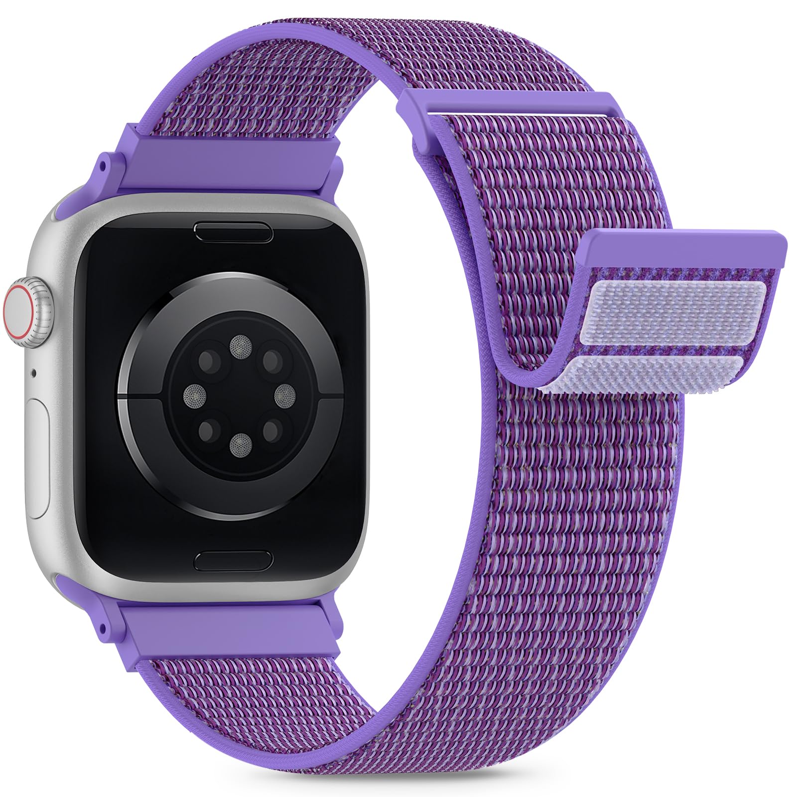 Nylon Loop Sport Band Compatible with Apple Watch Bands 44mm 45mm 46mm 49mm 42mm for Women Men, iWatch Wrist Straps for Ultra 4 3 2, Se, Series 12 11 10 9 8 7, Breathable, Soft Band Ideal for Outdoor