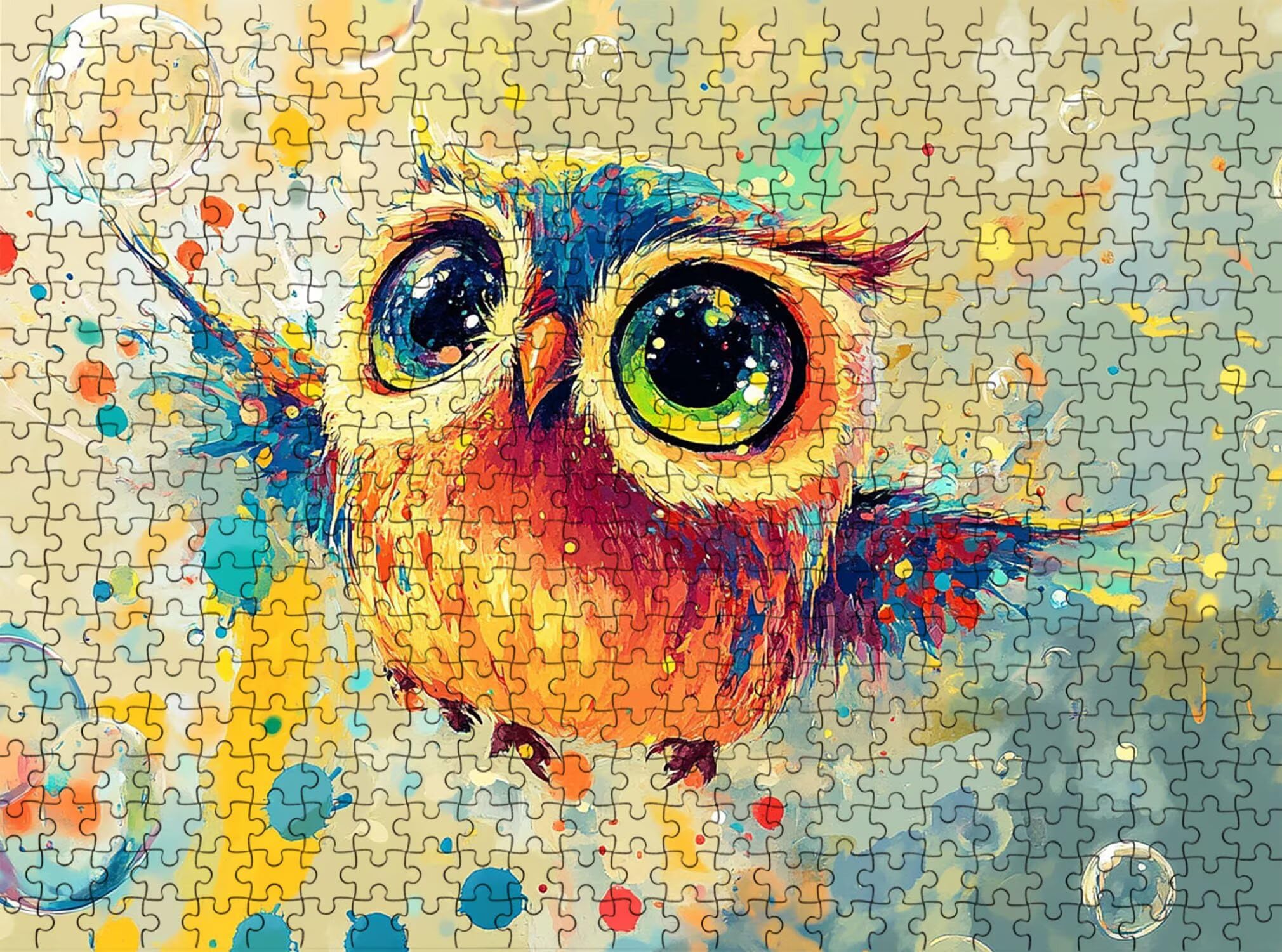 Carino gufo Puzzle 4000 Pezzi per Adulti, Puzzle in Legno - Collezione Classica con Poster Incluso - Sfida di Concentrazione e Passatempo Antistress, Gioco Educativo per Famiglia, 141 x 87 cm f0-571