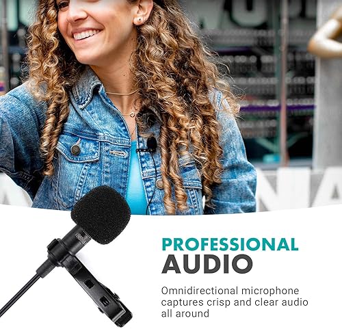 Miniatura 7 de Movo WMX-20-DUO Sistema de micrófono inalámbrico UHF de 48 canales con 1 receptor, 2 transmisores y 2 micrófonos de solapa compatible con cámaras