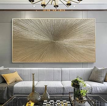 O's 165. F6 テクスチャーアート　絵画　ゴールド インテリアパネル O's 165. F6 テクスチャーアート 絵画 ゴールド インテリアパネル